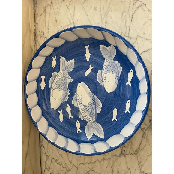 Jay Willfred  Hand-Painted Ceramic Fish Bowl - Picture 1 of 7